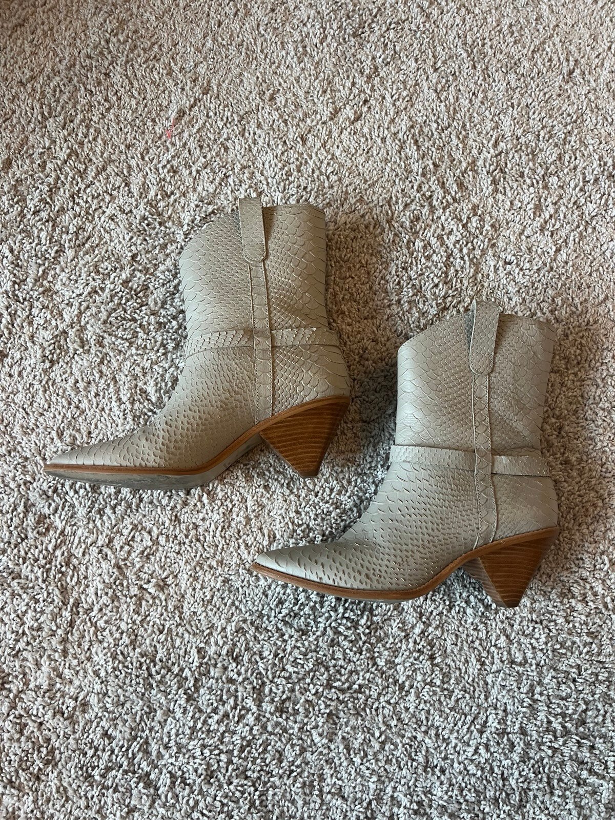 Matisse ivory snake boots