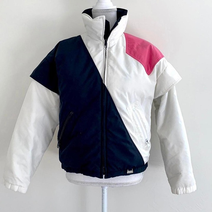 Vintage Color Block Ski Snowboarding Jacket