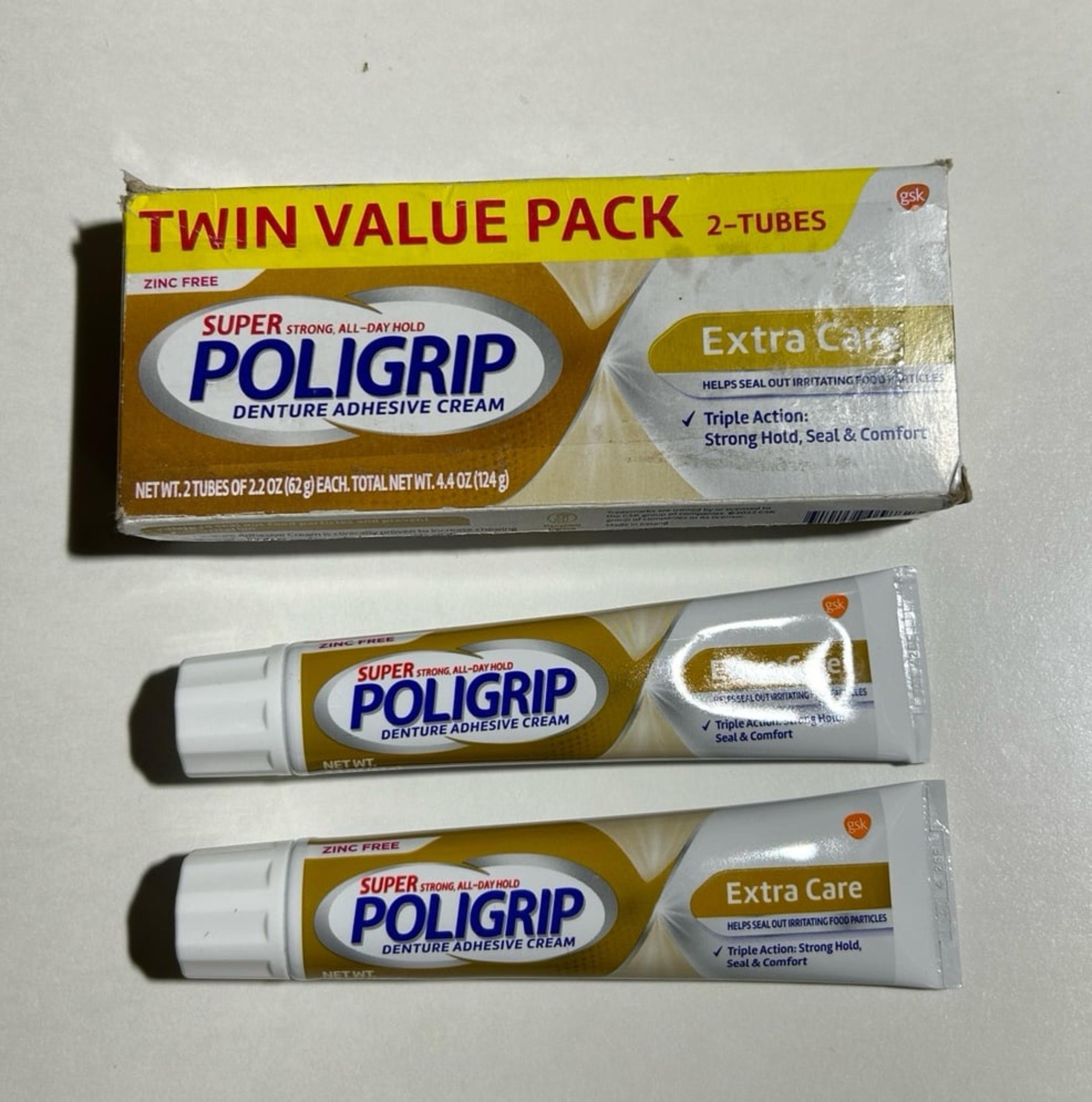 Super Poligrip Extra Care Denture Adhesive Cream