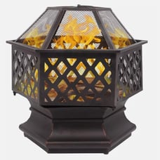Wood Burning Fire Pit Outdoor Heater Backyard Patio Stove Fireplace Backyard