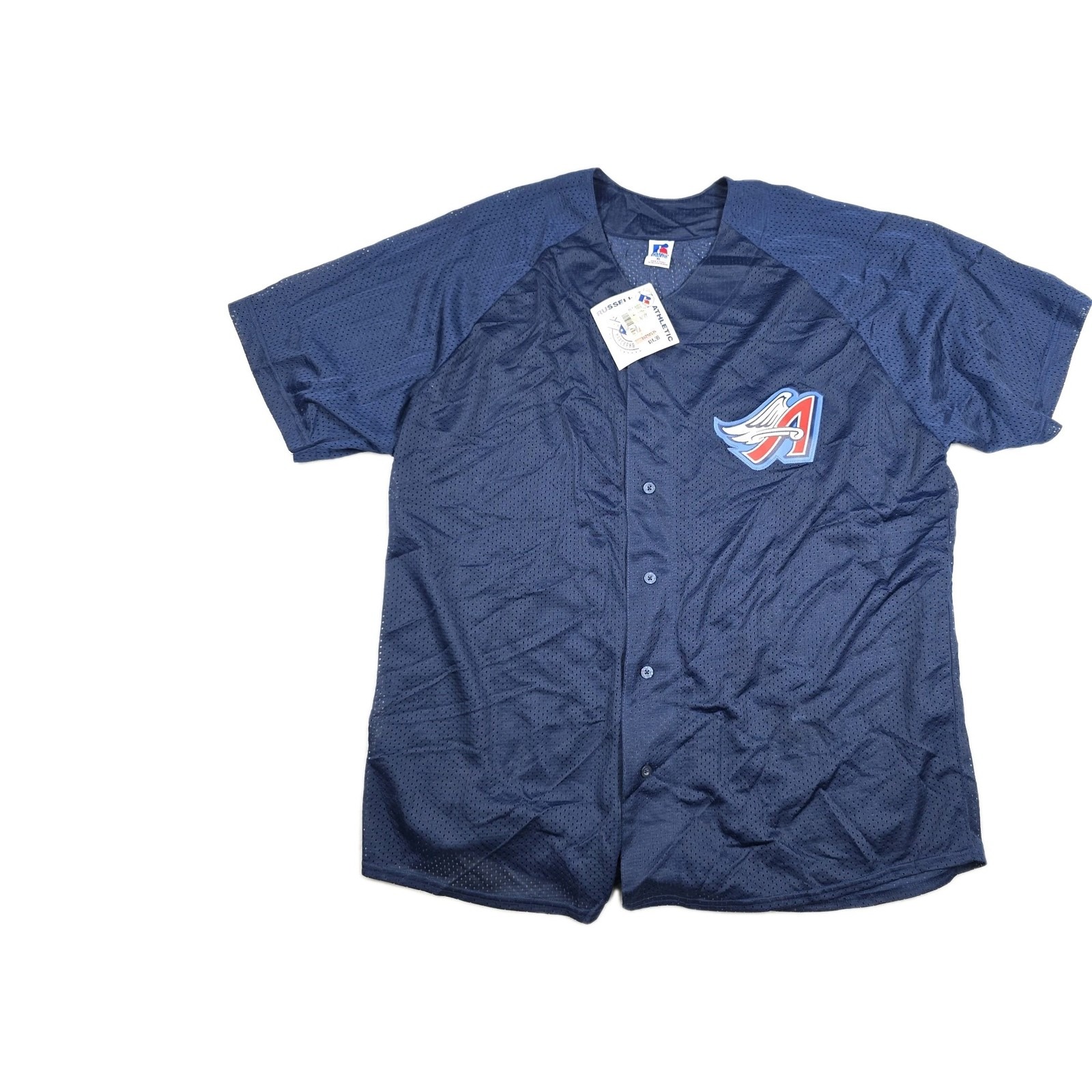 Russell Athletic Anaheim Angels MLB Navy Blue Alternate Jersey Men's XL New