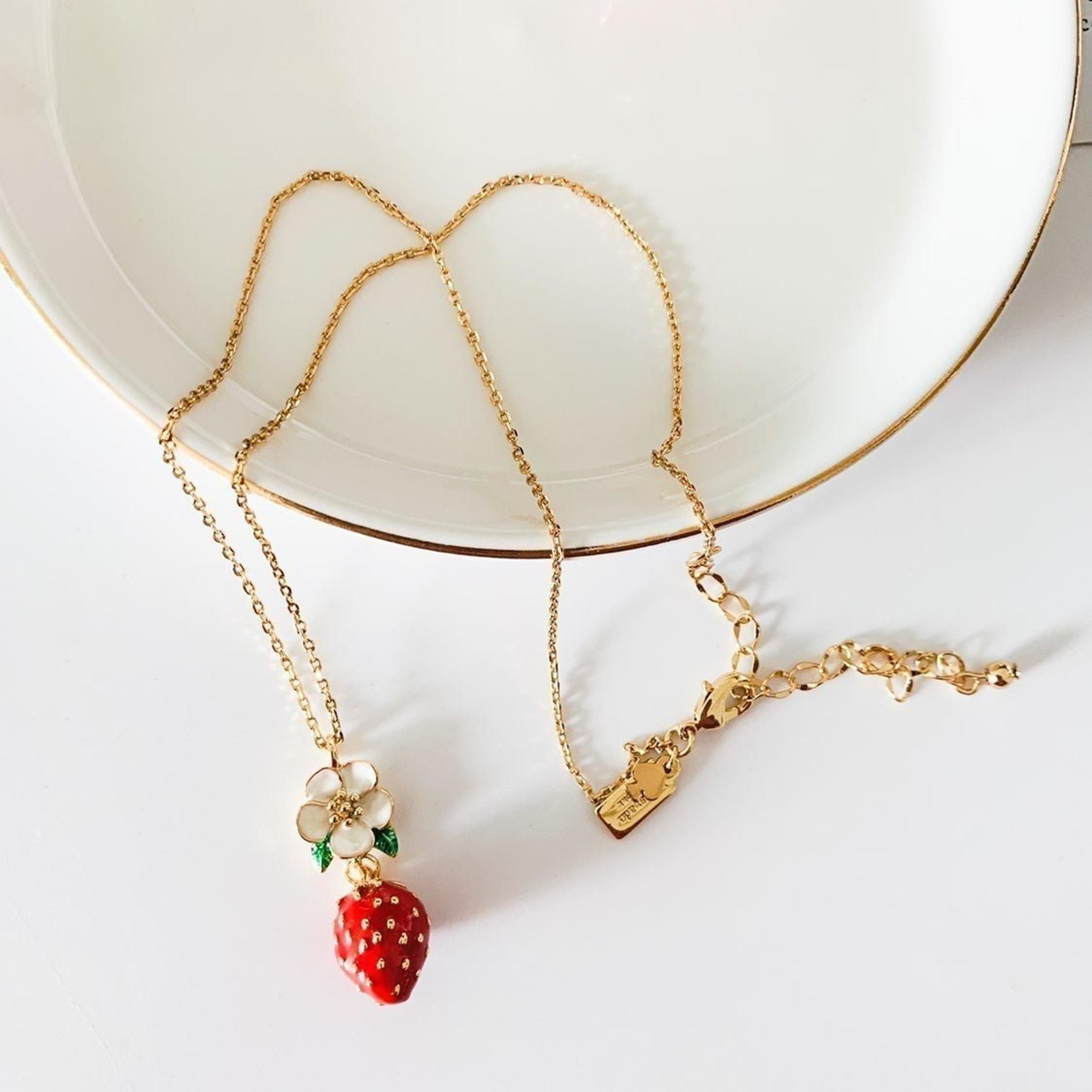Kate Spade Picinic Perfect Strawberry Pendant Necklace
