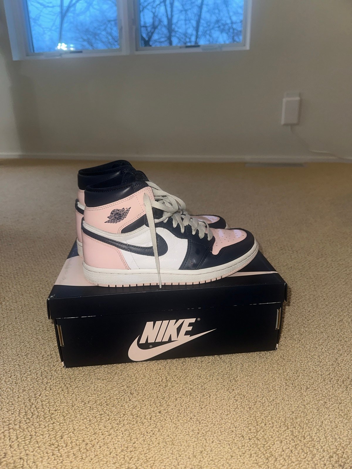 Air Jordan 1 High OG Atmosphere White-Laser Pink-Obsidian