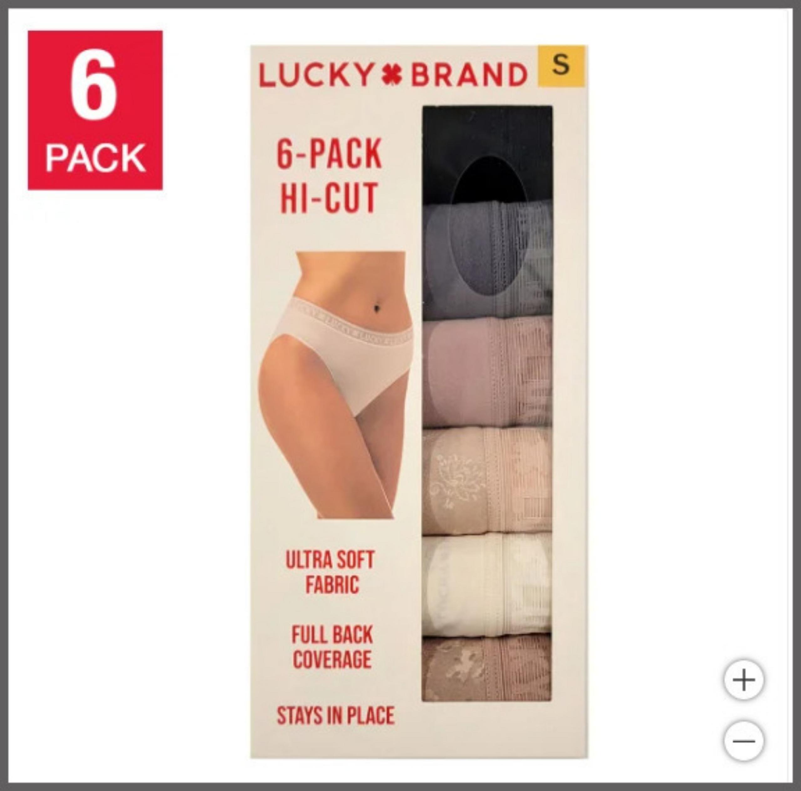 Ladies’ Hi Cut Underwear 6-Pk Tag Free, Ultra Soft, Comfort Stretch - Lucky Brand