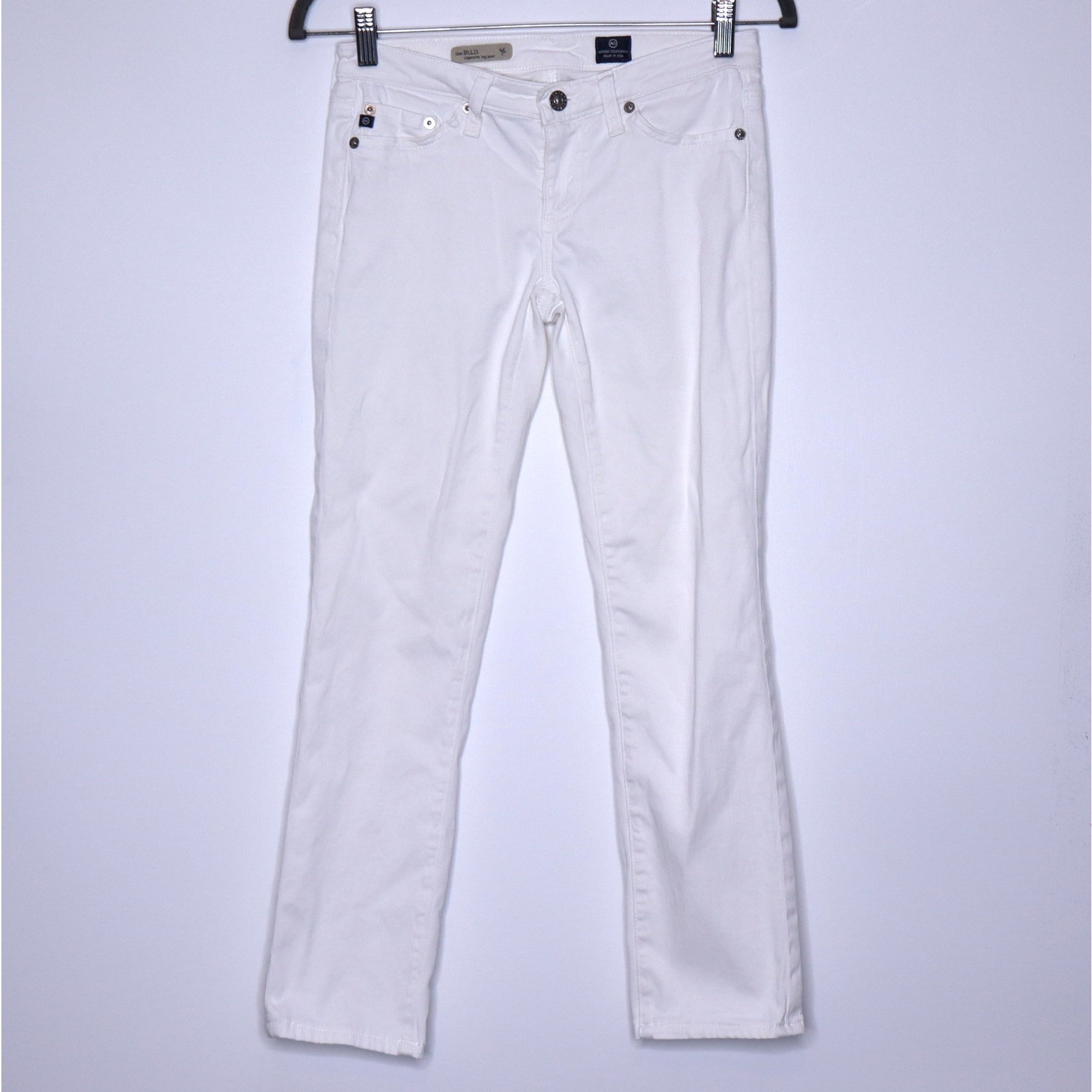 ADRIANO GOLDSCHMIED The Stilt Cigarette Leg Jean White Y2K Casual Women's 25