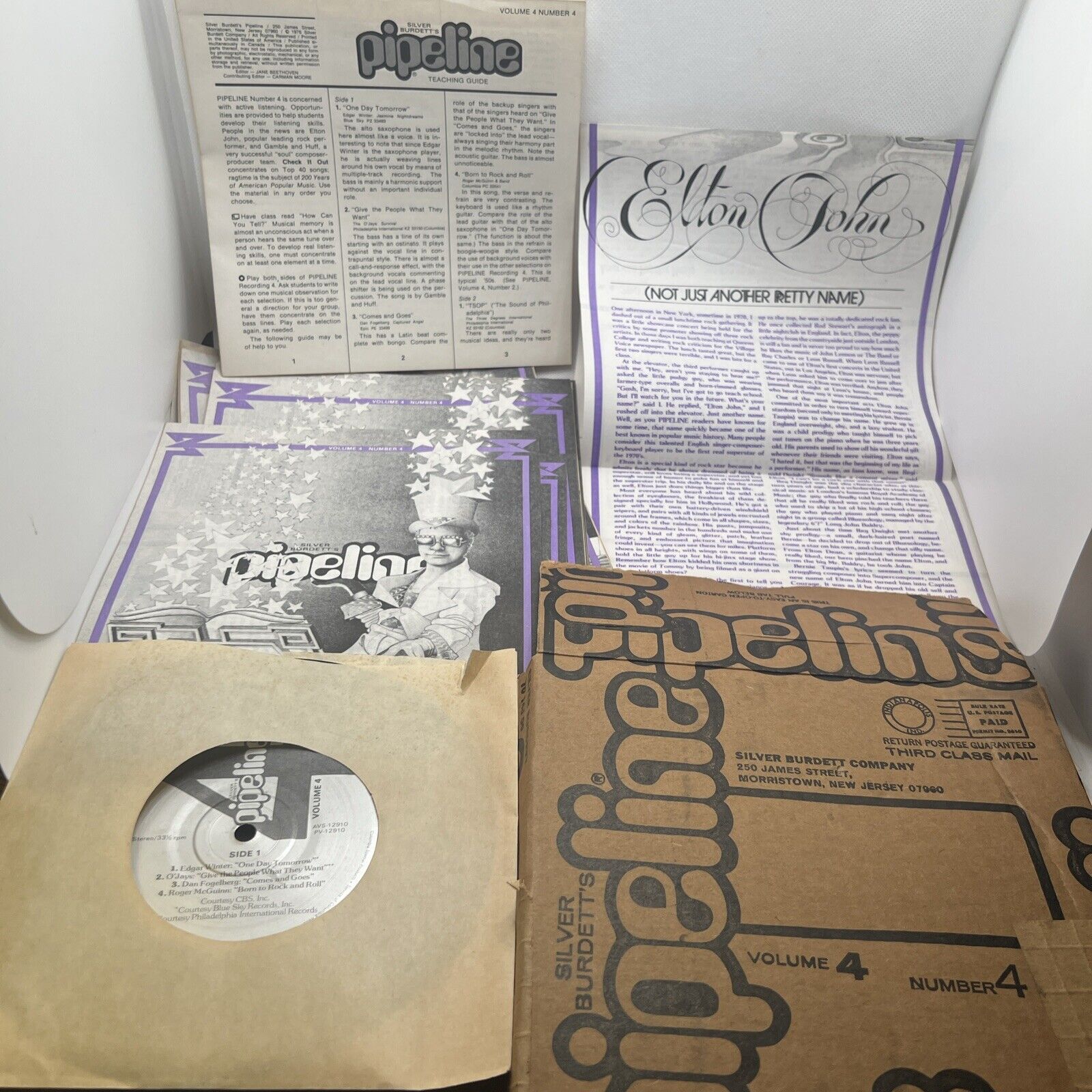 ELTON JOHN LP + Teacher Guide + 29 Class Booklets Silver Burdett Pipeline Vol 4