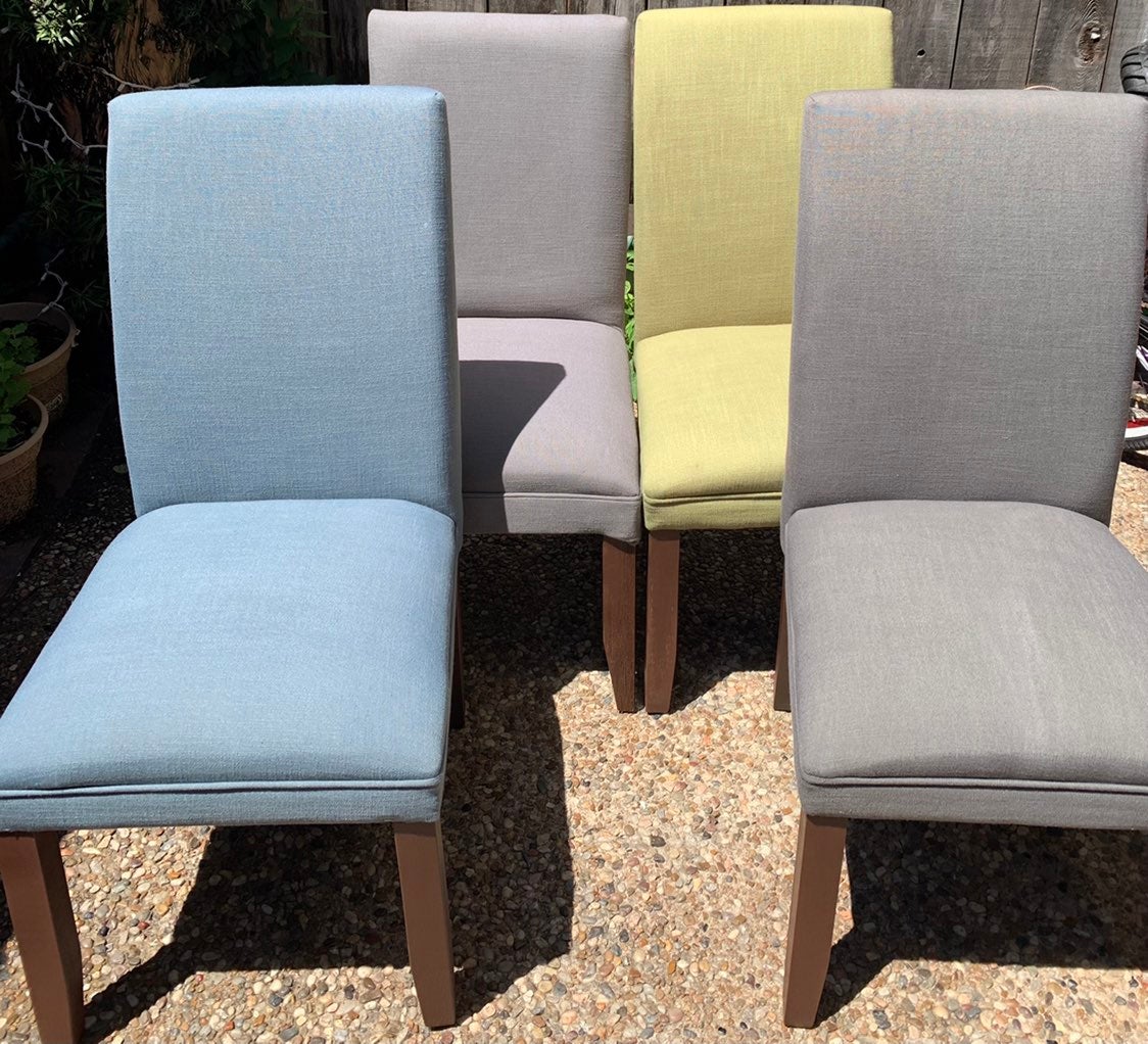 Multi color fabric chairs