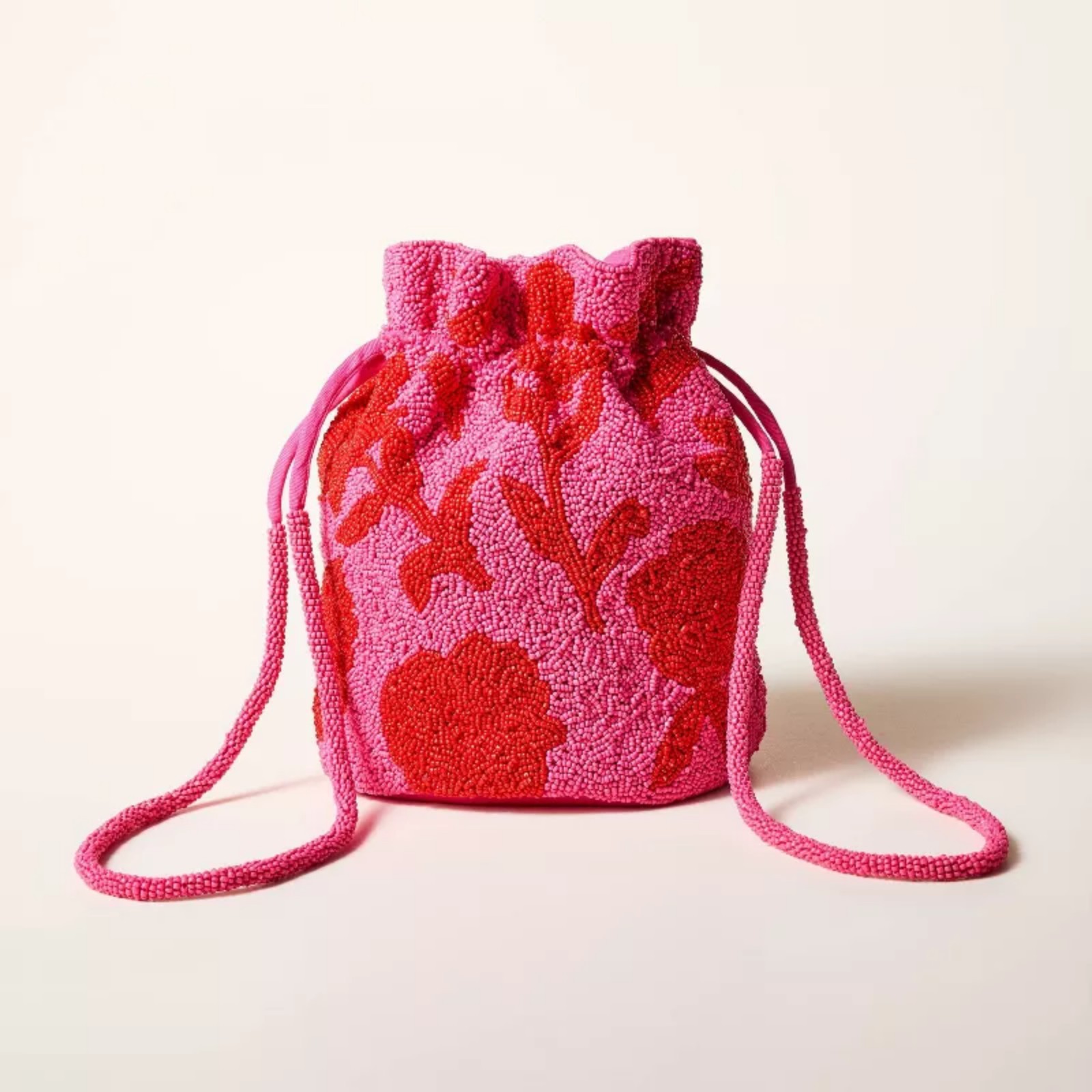Kate Spade NY x Target Beaded Classic Rose Drawstring Bucket Bag