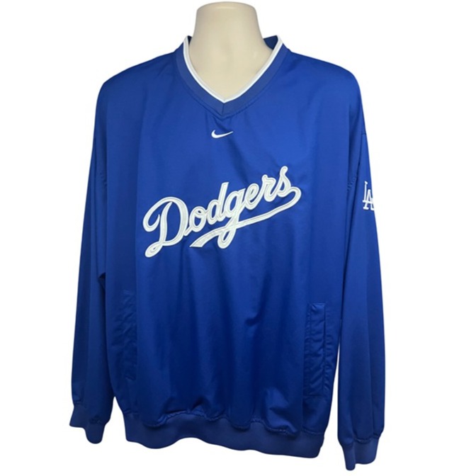 MLB Nike Los Angeles LA Dodgers Baseball Vintage Mens Blue Windbreaker Pullover