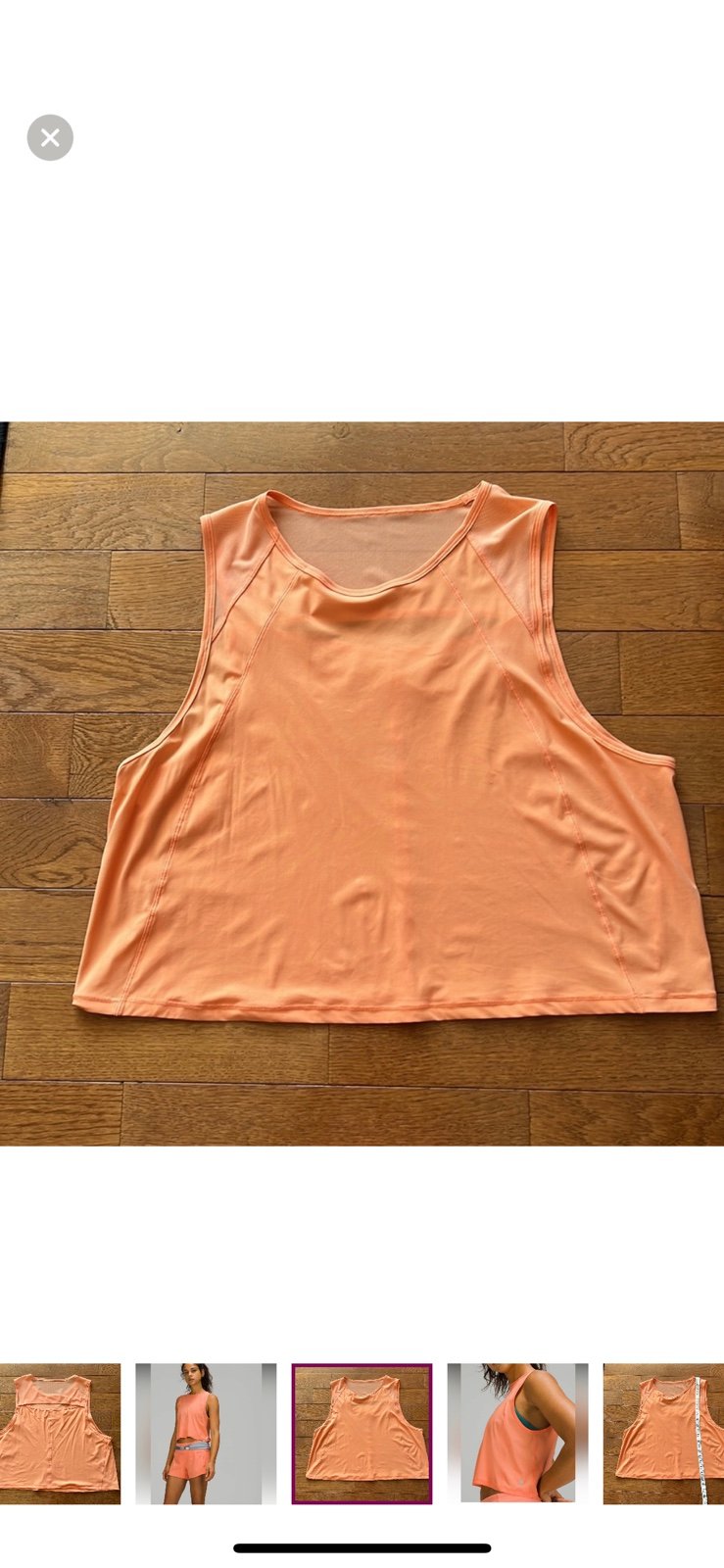LULULEMON CROPPED SCULPT TANK-GOLDEN APRICOT-14