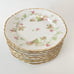 (9) Hutschenreuther Selb Bavaria Germany Dessert Plate 6 1/4” White w/ Gold Trim