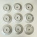 (9) Hutschenreuther Selb Bavaria Germany Dessert Plate 6 1/4” White w/ Gold Trim