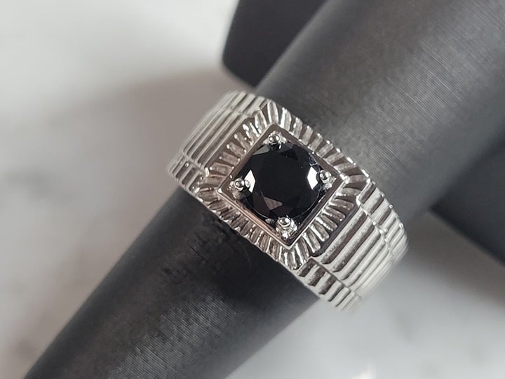 Mens Estate Sterling Silver Modernist Ring 10.1g E6209