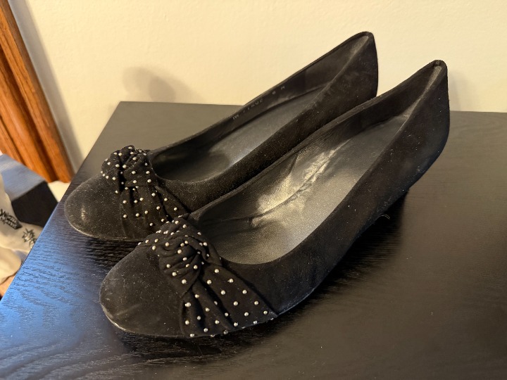 Stuart Weitzman Suede Kitten Heel Wedges - Women's Size 8
