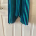 NWT Size 00 White House Black Market Glamour Green Pleated Halter Midi (ABBA)