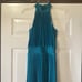 NWT Size 00 White House Black Market Glamour Green Pleated Halter Midi (ABBA)