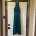NWT Size 00 White House Black Market Glamour Green Pleated Halter Midi (ABBA)