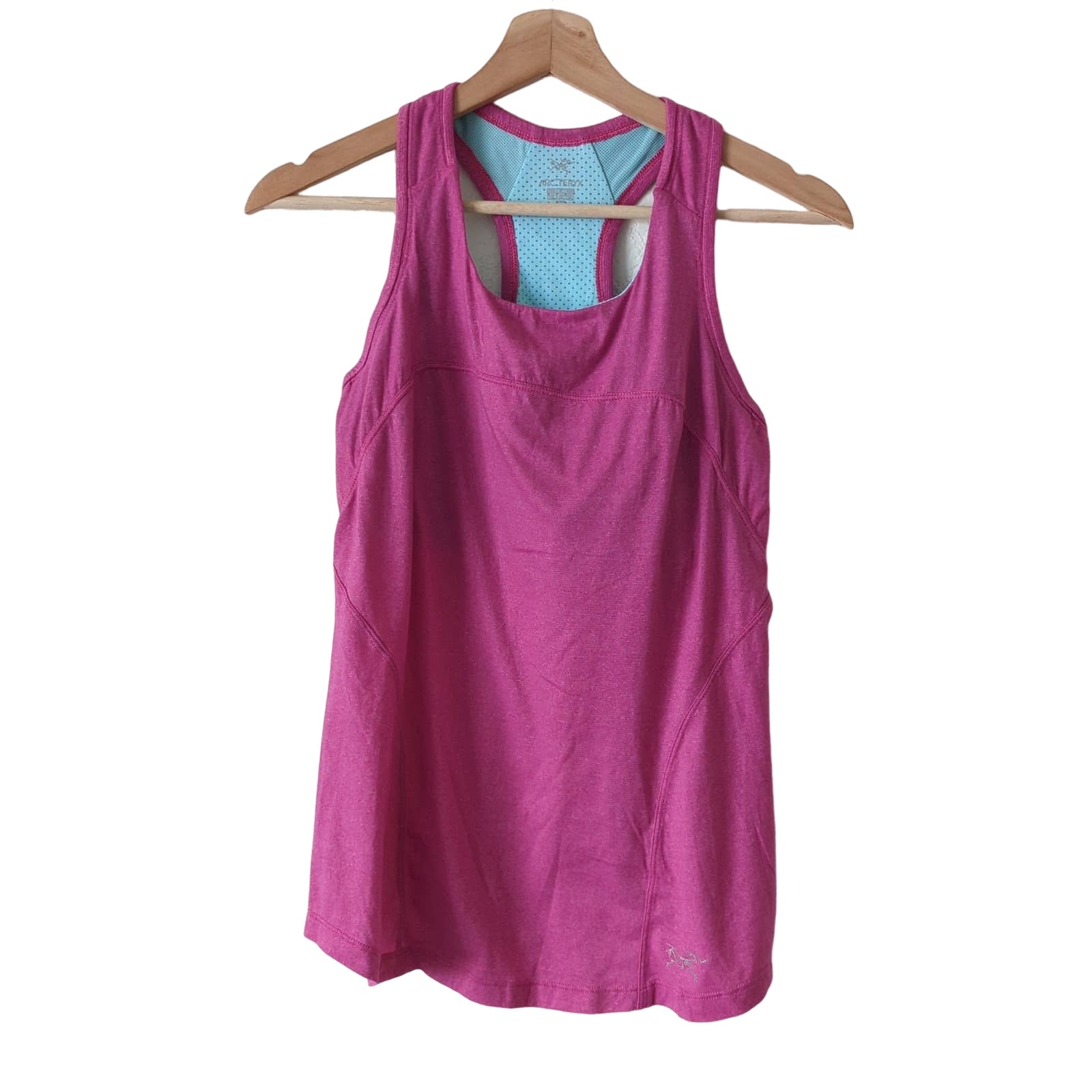 Arc'teryx Womens Tank Top Pink Built in Bra Workout Racerback Size Medium