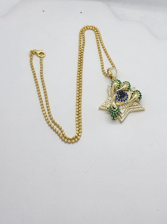 Brand Sterling Silver 925 Star Evil Eye Claw Necklace