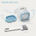 Multifunctional Strawberry Slicer with Cleaning Brush Kitchen Gadget Blue