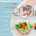 Multifunctional Strawberry Slicer with Cleaning Brush Kitchen Gadget Blue