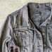 Desigual Gabrielle Dark Denim Coat Black Floral Jean Jacket size 42