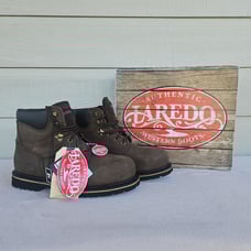 Laredo Ruf Rider Leather Steel Toe Work Boots Men SZ 11 W Brown Lace Up