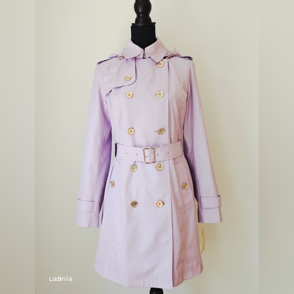 MICHAEL Michael Kors Women's Size XS Pale Orchid Trench Coat