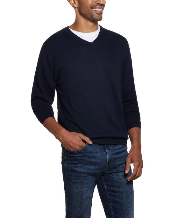Weatherproof Cotton Cashmere V-Neck