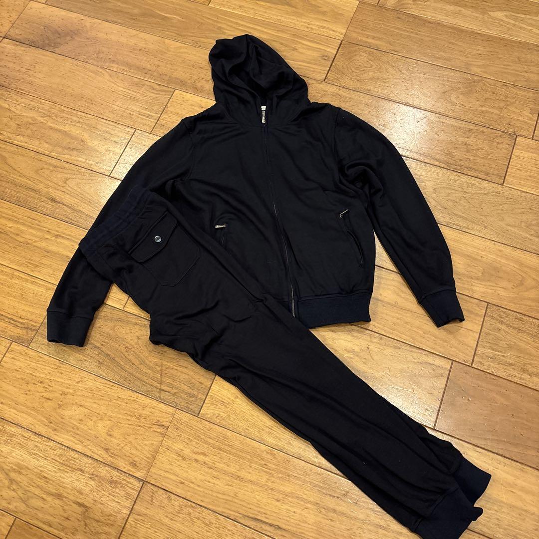 CAPOBIANCO hooded black sweatshirt set purchased at Isetan