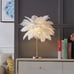 Girl's bedroom bedside lamp, coconut tree ostrich hair wedding room