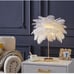 Girl's bedroom bedside lamp, coconut tree ostrich hair wedding room