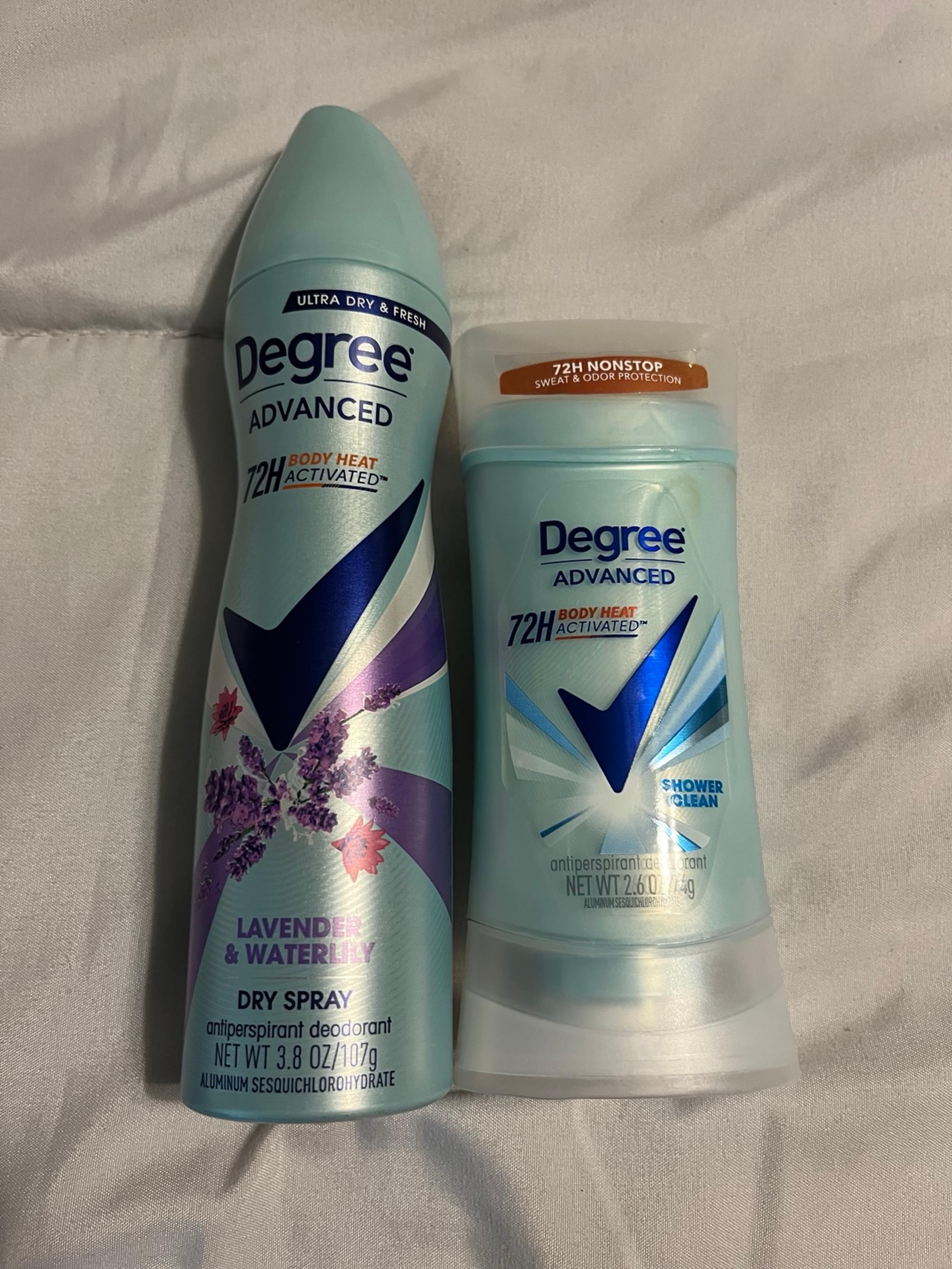 Women’s Degree deodorant set - 2.6 oz solid and 3.8 oz spray