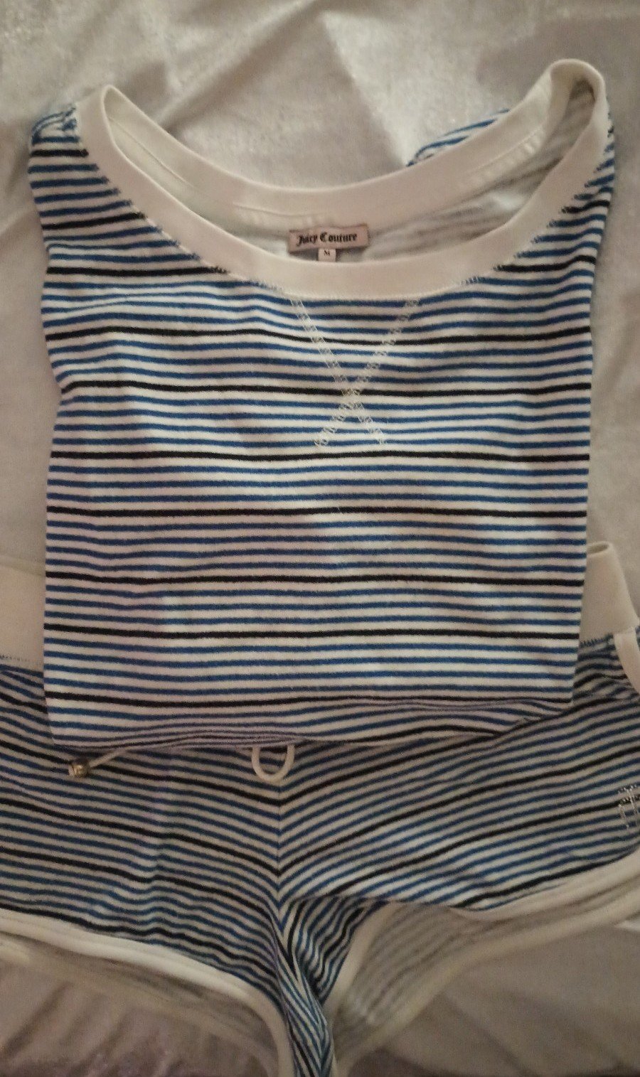 Y2K Vintage darling terry pullover & shorty short beach/track set size Medium