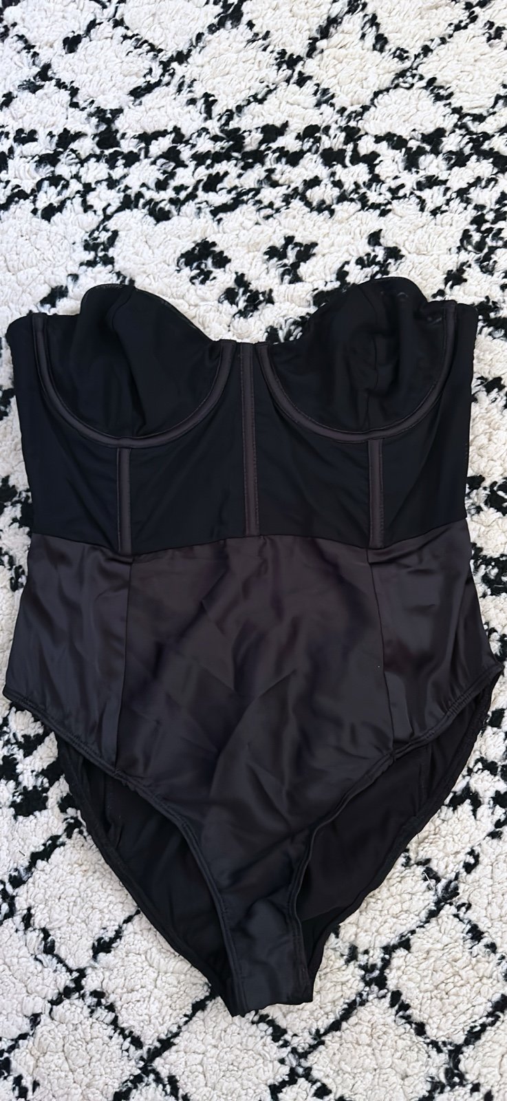 FOR LOVE AND LEMONS Strapless mesh corset bodysuit
