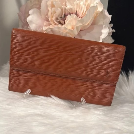 Louis Vuitton Cognac Epi Leather Long Wallet