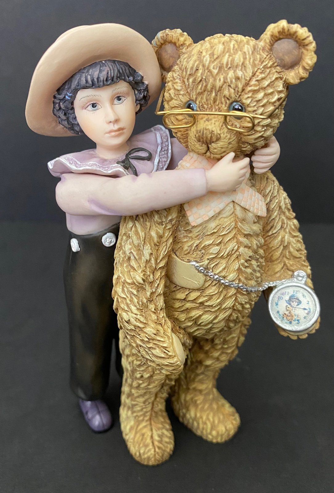 Jan Hagara “Daniel” Figurine Victorian Boy & Teddy Bear #419