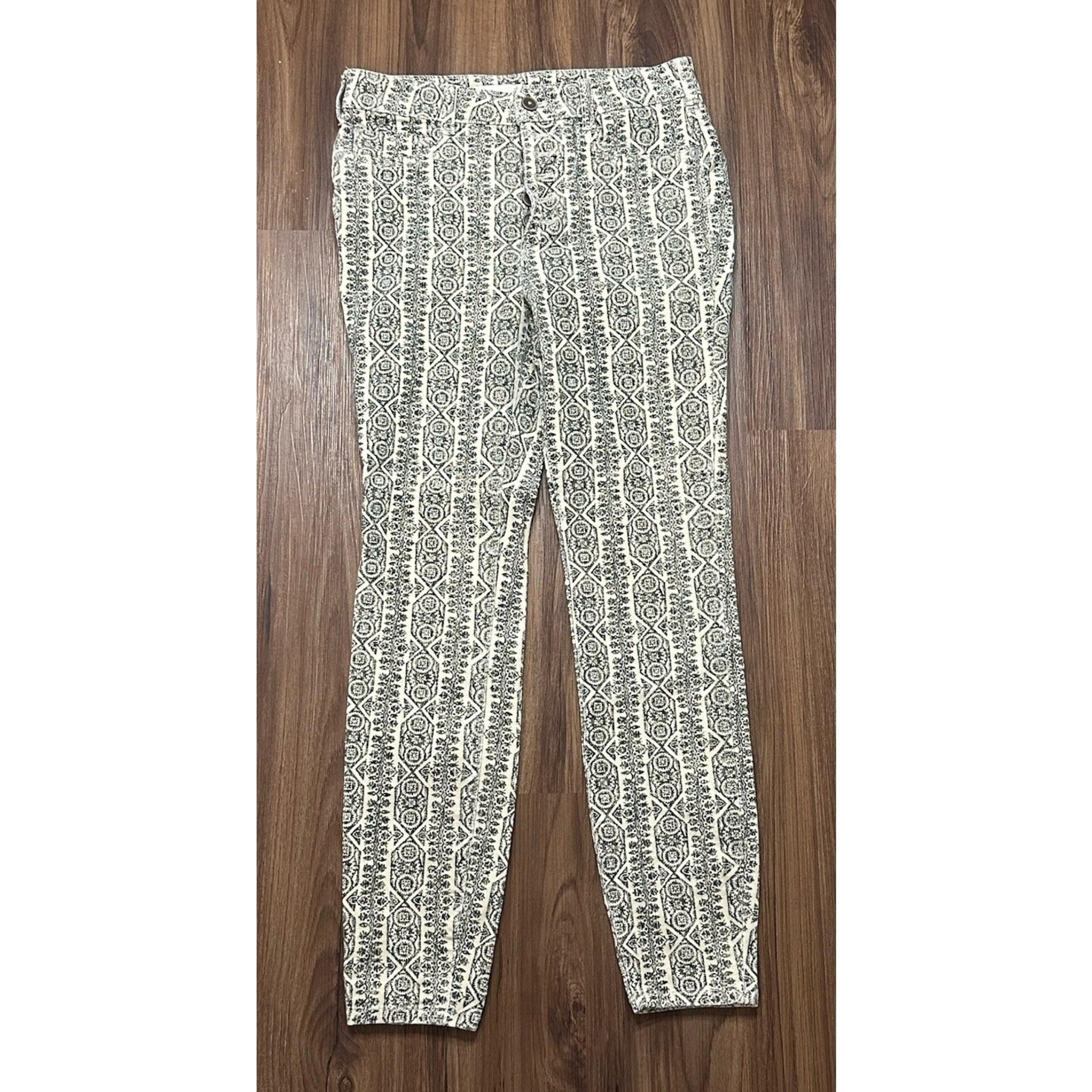 Anthropologie Pilcro Corduroy High Rise Skinny Ankle Pants Women Sz 28 Boho