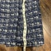 J. Crew Navy Blue & White Tweed Wool Blend Mid Length Coat Size 00