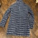 J. Crew Navy Blue & White Tweed Wool Blend Mid Length Coat Size 00