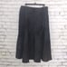 Sandro Sportswear Women's 12 Black Animal Print Dark Denim Tiered Flare Skirt