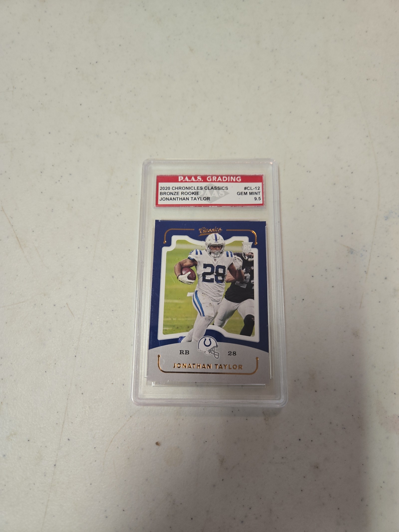 2020 Chronicles Classics Bronze #CL-12 Jonathan Taylor RC PAAS 9.5 slab