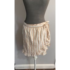 Women's J Crew striped ruffle detail wrap skirt size 2