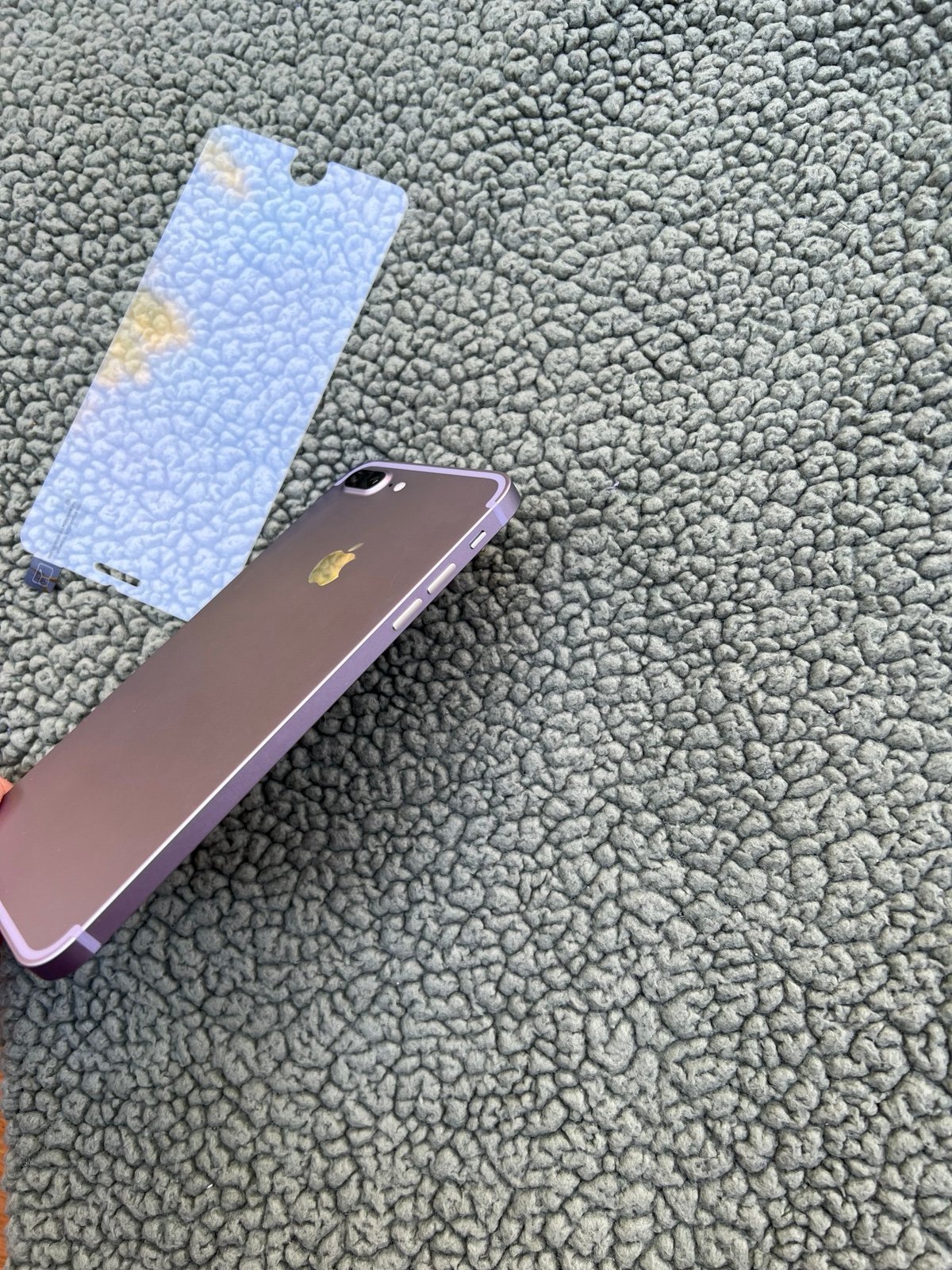 Apple iPhone 7 Plus 128 Unlocked  Custom  Purple Dark Square Shape  12 14 15 - detail
