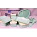 Vintage 1995 Green Picnic Hard Cased Picnic Box Containers Plates Utensils