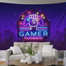 Retro Gaming Wall Decor Tapestry Fabric