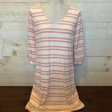 PINKBLUSH Maternity Pink & White Striped Dress