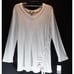 Wit & Wisdom Side Ruched Thermal Knit Top Large Grey
