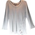 Wit & Wisdom Side Ruched Thermal Knit Top Large Grey
