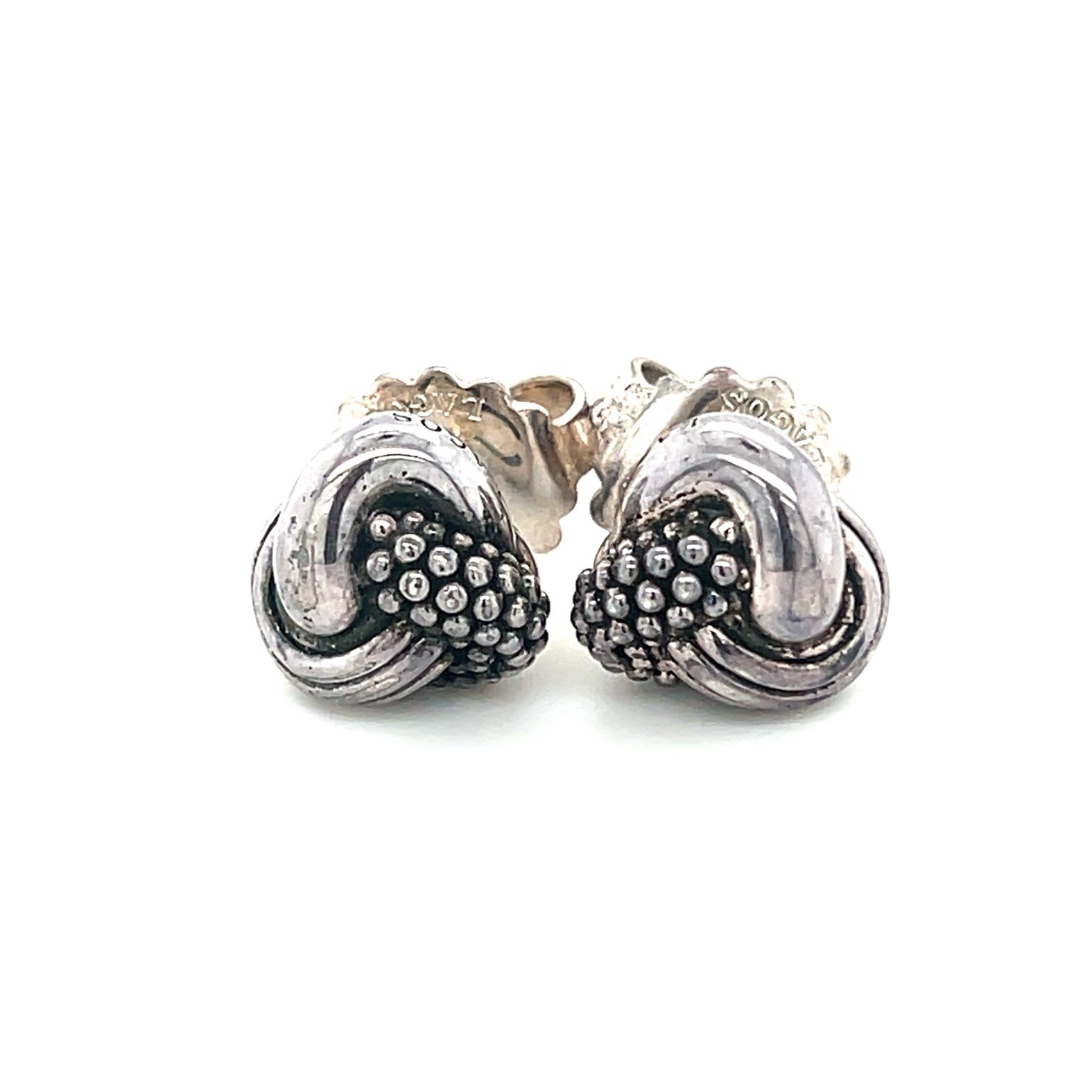 Lagos Caviar Love Knot Stud Earrings